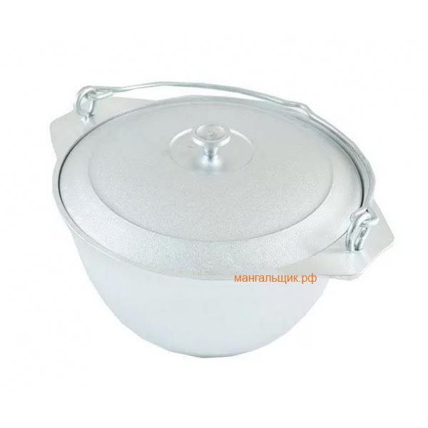 Ал-0602 Казан 6л. Походный Алюминий с ручкой и крышкой, Kukmara