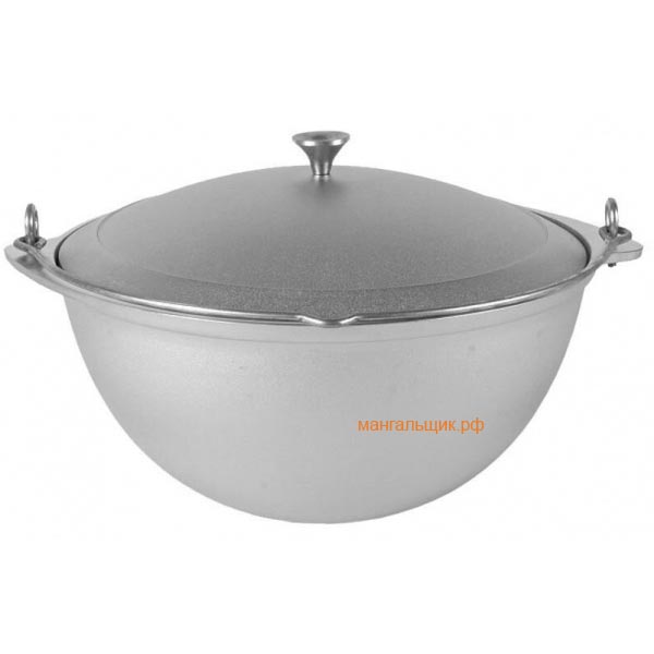 Ал-0402 Казан 4,5л. Походный Алюминий с ручкой и крышкой, Kukmara
