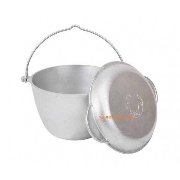 Ал-0303 Казан походный 3л. Алюминий с крышкой сковородкой, Kukmara