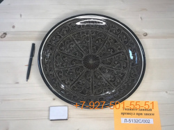 Л-5132С/002-005 32см. Риштанский Ляган коричневый Плоский
