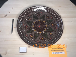 Л-5138П/001 38см. Риштанский Ляган коричневый Карандаш Плоский