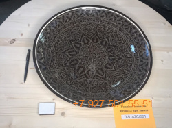 Л-5142С/001 42см. Риштанский Ляган коричневый Карандаш Плоский