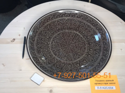 Л-5142С/004 42см. Риштанский Ляган коричневый Карандаш Плоский