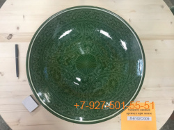 Л-6134П/001-005 34см. Ляган зеленый (карандаш) углубленный